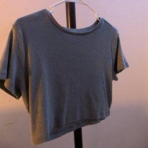 gray plain crop top, good condition